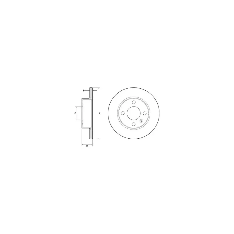 Jeu de 2 disques de frein avant DELPHI BG2909