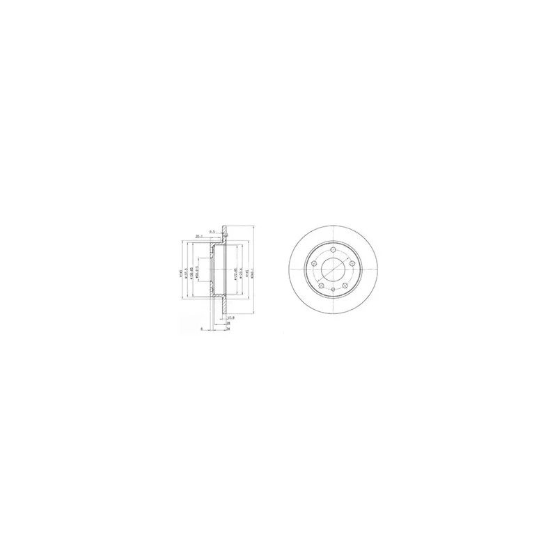 Jeu de 2 disques de frein arrière DELPHI BG2914