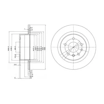 Jeu de 2 disques de frein arrière DELPHI