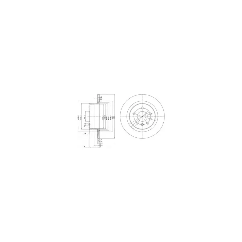 Jeu de 2 disques de frein arrière DELPHI BG2986