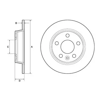 Jeu de 2 disques de frein arrière DELPHI