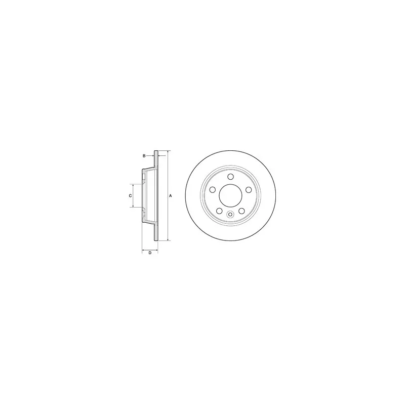 Jeu de 2 disques de frein arrière DELPHI BG3026