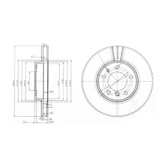 Jeu de 2 disques de frein avant DELPHI BG3037