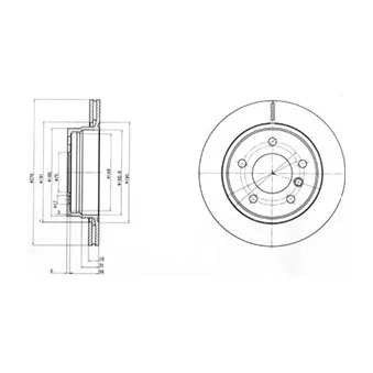 Jeu de 2 disques de frein arrière DELPHI BG3041