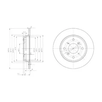 Jeu de 2 disques de frein arrière DELPHI BG3062