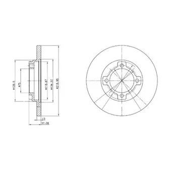 Jeu de 2 disques de frein avant DELPHI