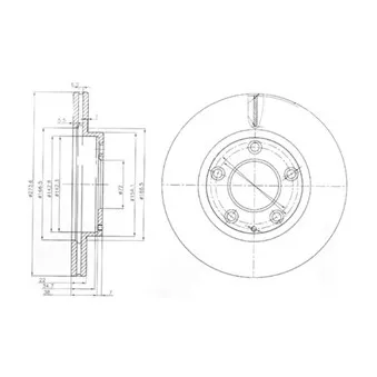 Jeu de 2 disques de frein avant DELPHI BG3085