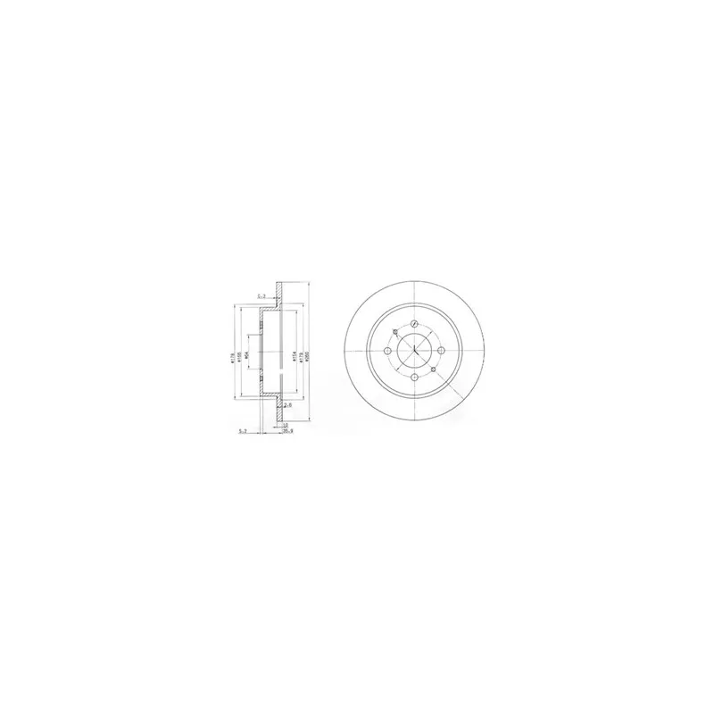 Jeu de 2 disques de frein arrière DELPHI BG3102