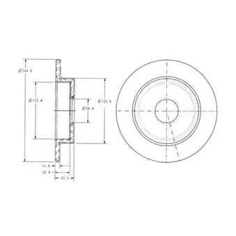 Jeu de 2 disques de frein arrière DELPHI