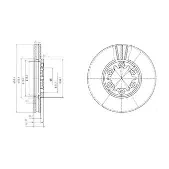 Jeu de 2 disques de frein avant DELPHI BG3132