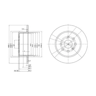 Jeu de 2 disques de frein arrière DELPHI