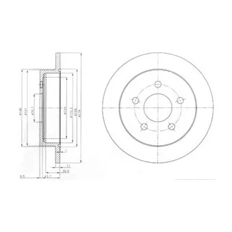 Jeu de 2 disques de frein arrière DELPHI BG3143