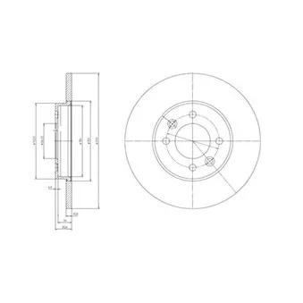 Jeu de 2 disques de frein arrière DELPHI BG3147