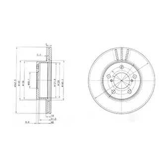 Jeu de 2 disques de frein avant DELPHI BG3151