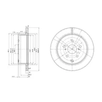Jeu de 2 disques de frein arrière DELPHI