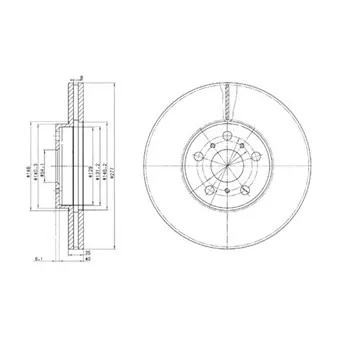 Jeu de 2 disques de frein avant DELPHI BG3168