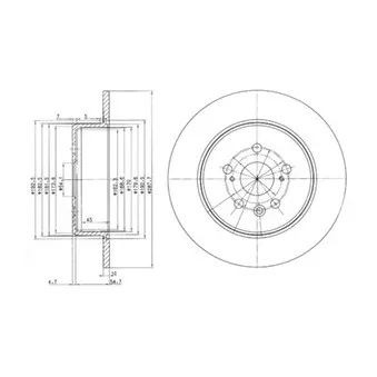 Jeu de 2 disques de frein arrière DELPHI BG3169