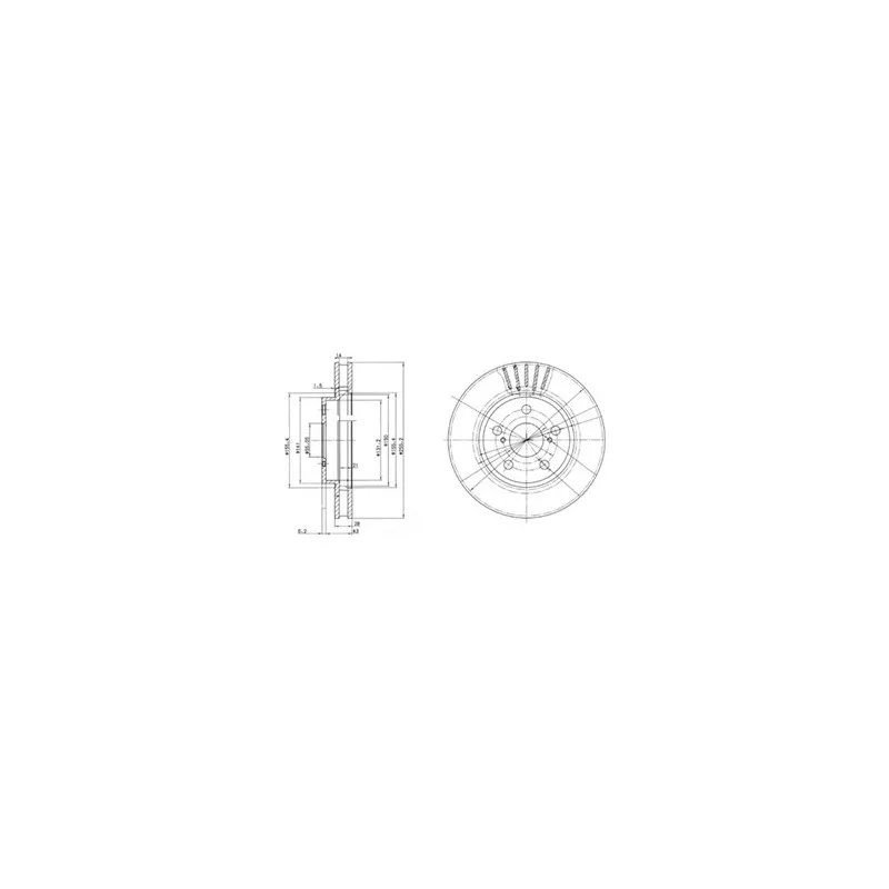 Jeu de 2 disques de frein avant DELPHI BG3187