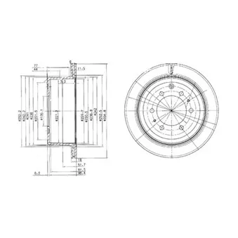 Jeu de 2 disques de frein arrière DELPHI BG3188