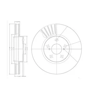 Jeu de 2 disques de frein avant DELPHI BG3189