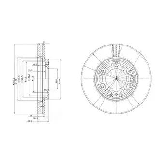 Jeu de 2 disques de frein avant DELPHI BG3193