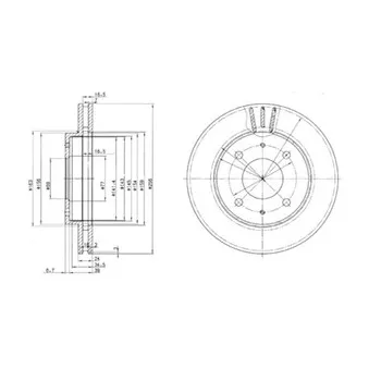 Jeu de 2 disques de frein avant DELPHI BG3202