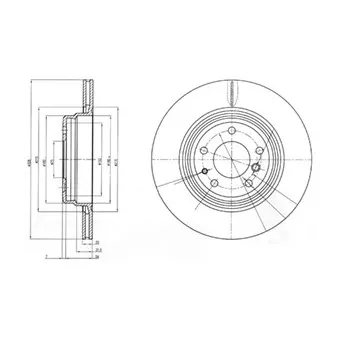 Disque de frein arrière gauche DELPHI BG3213