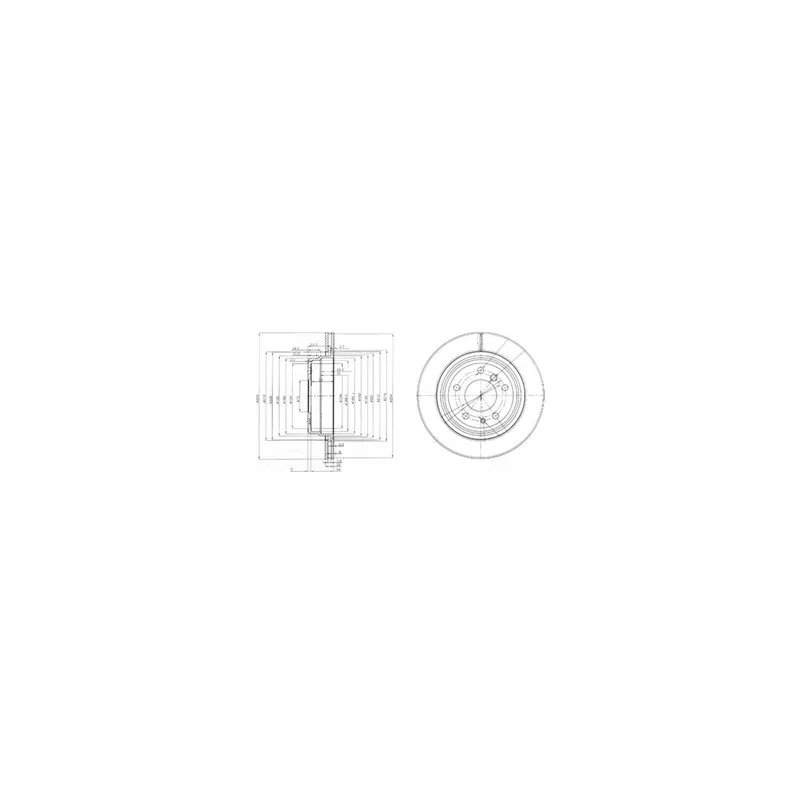 Jeu de 2 disques de frein arrière DELPHI BG3214
