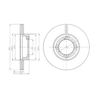 Jeu de 2 disques de frein avant DELPHI BG3220