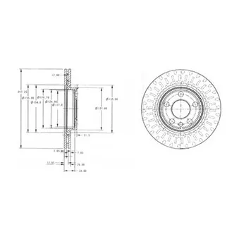 Jeu de 2 disques de frein avant DELPHI BG3222