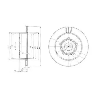 Jeu de 2 disques de frein arrière DELPHI