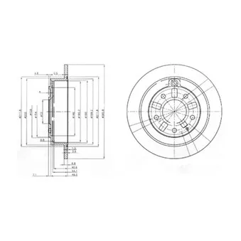 Jeu de 2 disques de frein arrière DELPHI