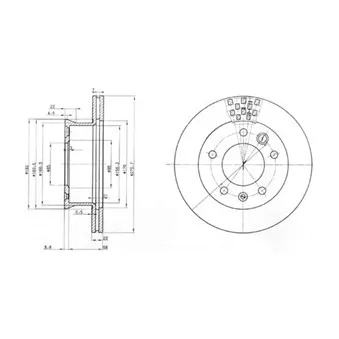 Jeu de 2 disques de frein avant DELPHI BG3236