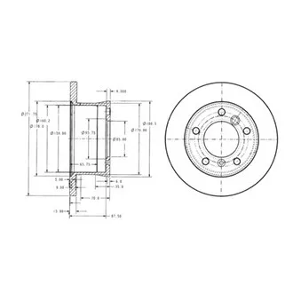 Jeu de 2 disques de frein arrière DELPHI BG3237
