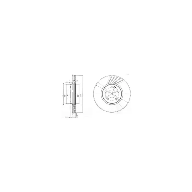 Jeu de 2 disques de frein avant DELPHI BG3238