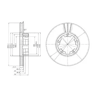 Jeu de 2 disques de frein avant DELPHI BG3245