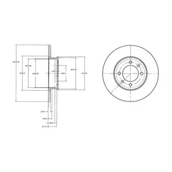 Jeu de 2 disques de frein arrière DELPHI BG3261