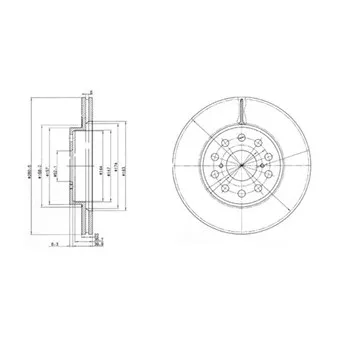 Jeu de 2 disques de frein arrière DELPHI BG3269