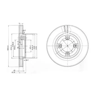 Jeu de 2 disques de frein avant DELPHI BG3272