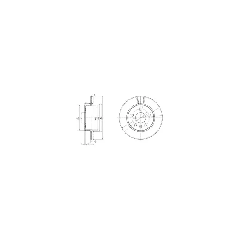 Jeu de 2 disques de frein avant DELPHI BG3296