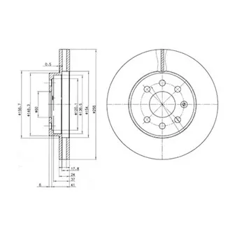 Jeu de 2 disques de frein avant DELPHI BG3334