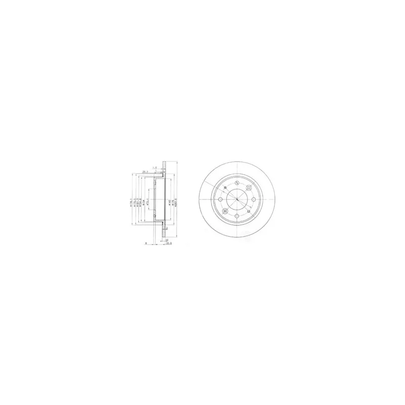 Jeu de 2 disques de frein arrière DELPHI BG3336
