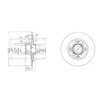 Jeu de 2 disques de frein arrière DELPHI