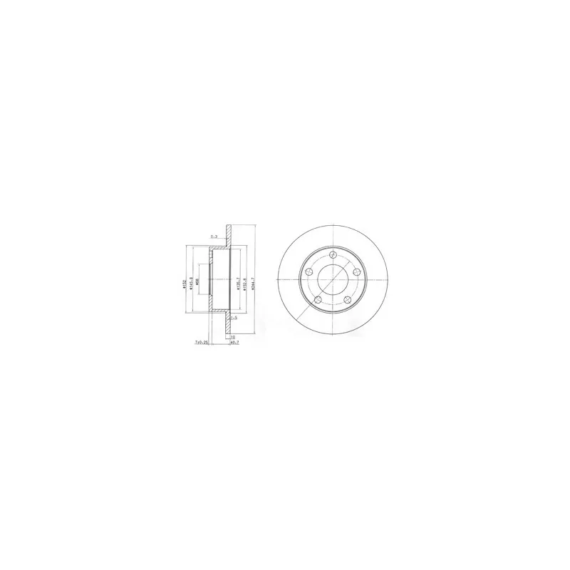 Jeu de 2 disques de frein arrière DELPHI BG3381C