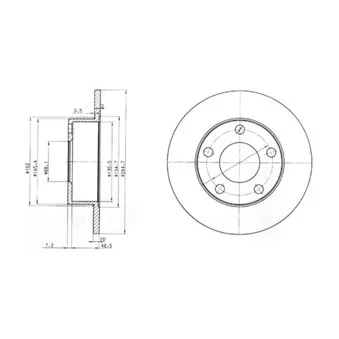 Jeu de 2 disques de frein arrière DELPHI BG3382