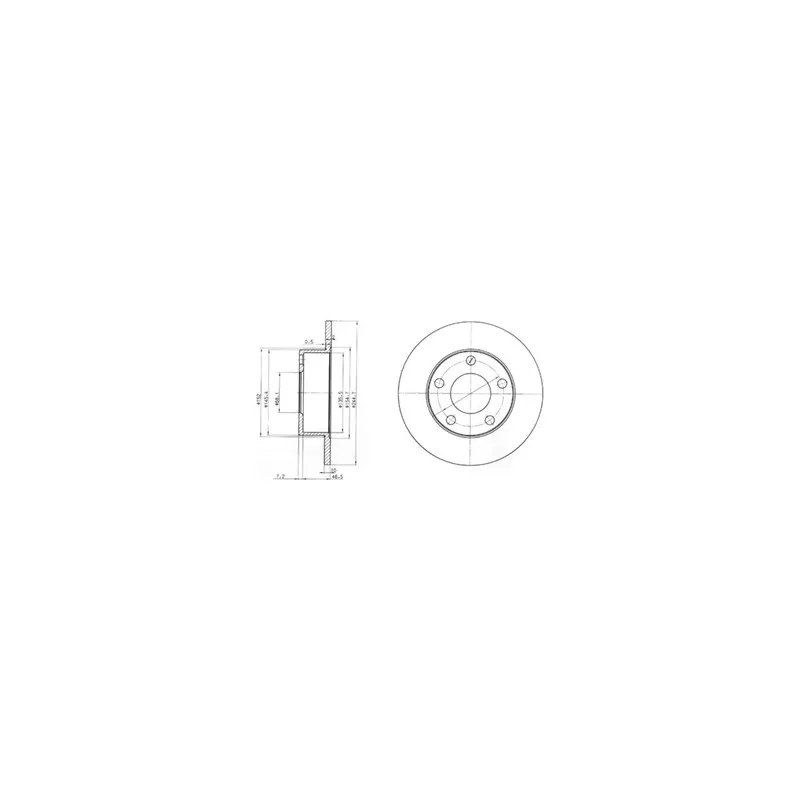 Jeu de 2 disques de frein arrière DELPHI BG3382