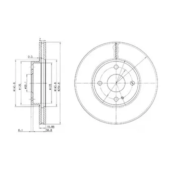 Jeu de 2 disques de frein avant DELPHI BG3393