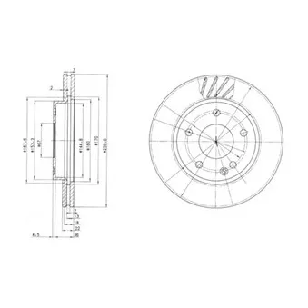 Jeu de 2 disques de frein avant DELPHI BG3395
