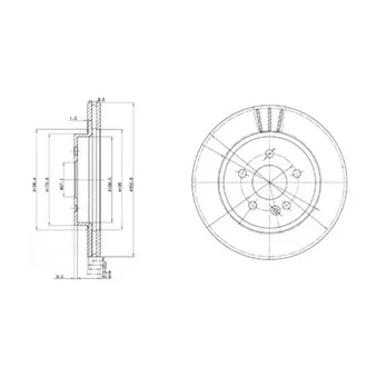 Jeu de 2 disques de frein avant DELPHI BG3397