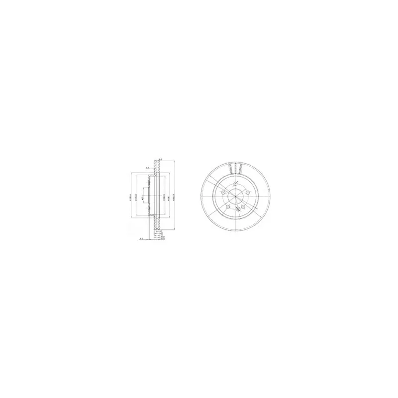 Jeu de 2 disques de frein avant DELPHI BG3397